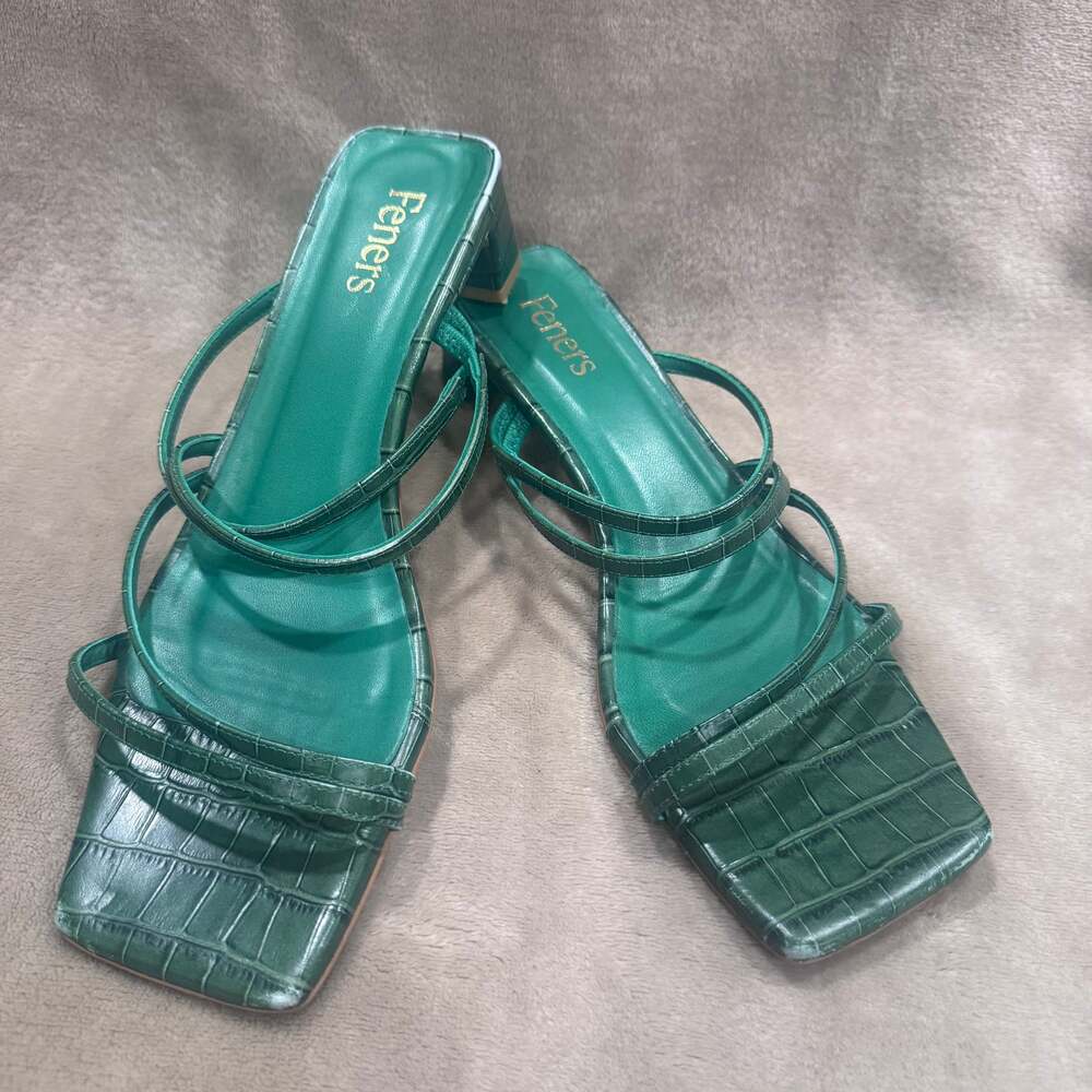 Feners Le Mule  Green  Heeled Sandals SIZE 41